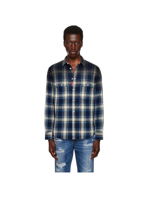 DSQUARED2 Navy Canadian Vintage Shirt