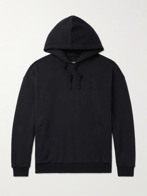 ZEGNA Logo-Embroidered Cotton-Blend Jersey Hoodie