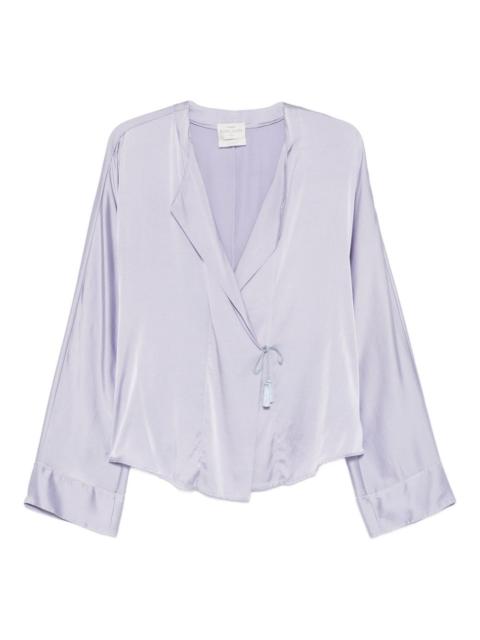 forte_forte wrap-tie blouse