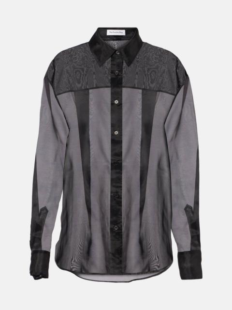 The Frankie Shop Peri sheer silk-blend shirt