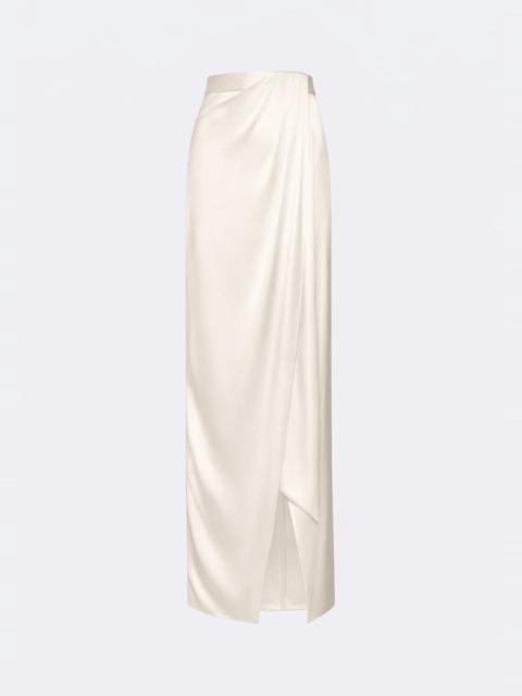 LAPOINTE Satin Wrap Maxi Skirt