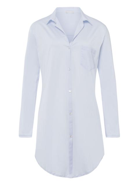 HANRO Cotton Deluxe Button Front Cotton Sleep Shirt