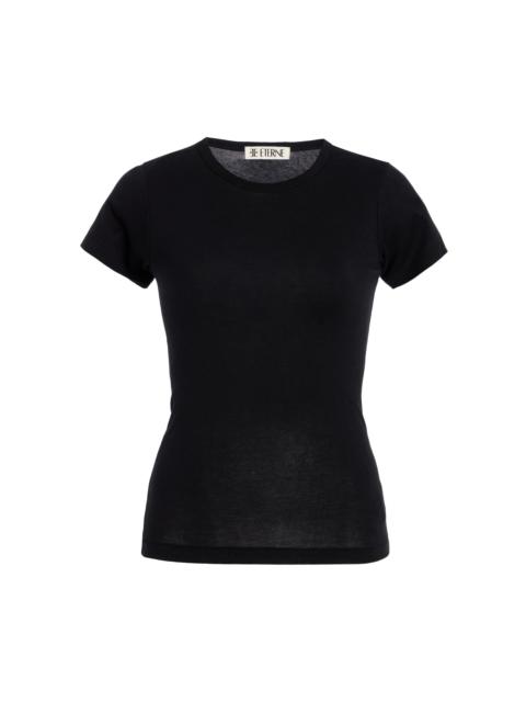 ÉTERNE Cotton-Modal T-Shirt black