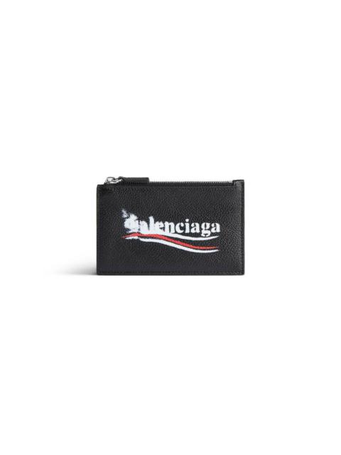BALENCIAGA Men's Cash Large Long Coin And Card Holder in Black