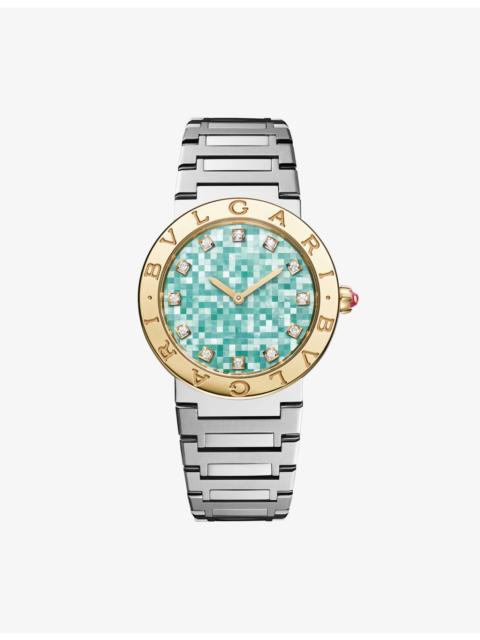 BVLGARI Bvlgari Bvlgari Lady 18ct Yellow Gold And Stainless-Steel Quartz Watch