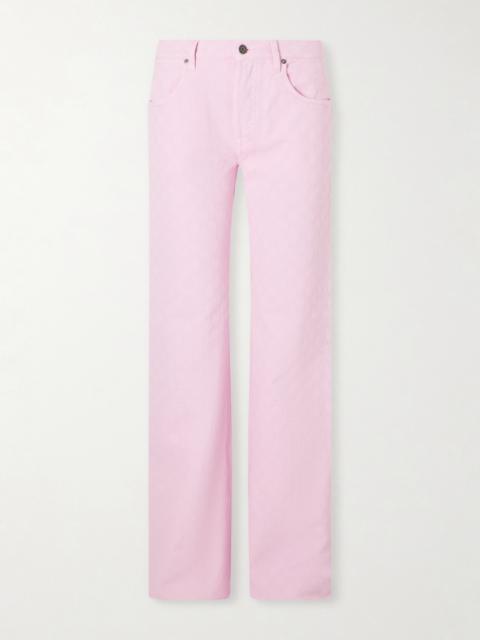 GUCCI Gg Logo-jacquard Low-rise Straight-leg Jeans
