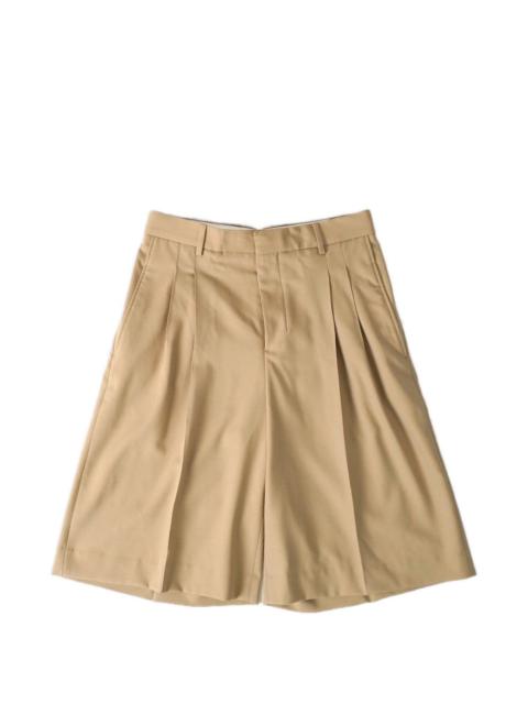 AMI Paris wide leg pleated shorts
