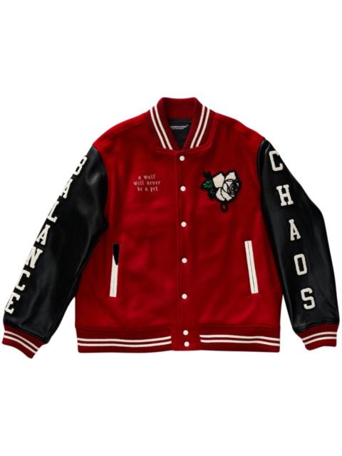UNDERCOVER Wolf rose varsity jacket