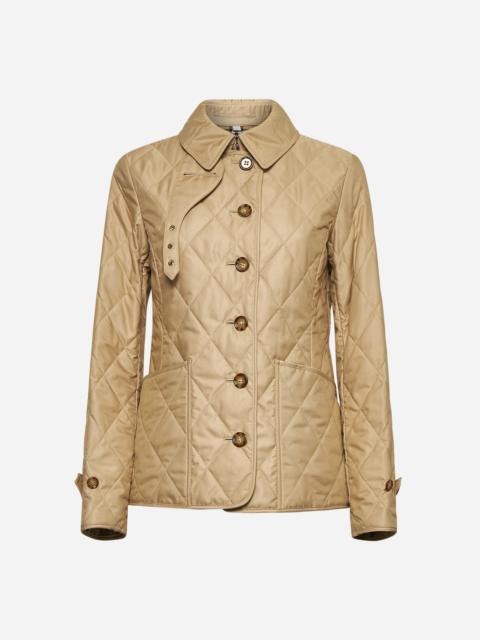 Burberry Beige nylon quilted jacket