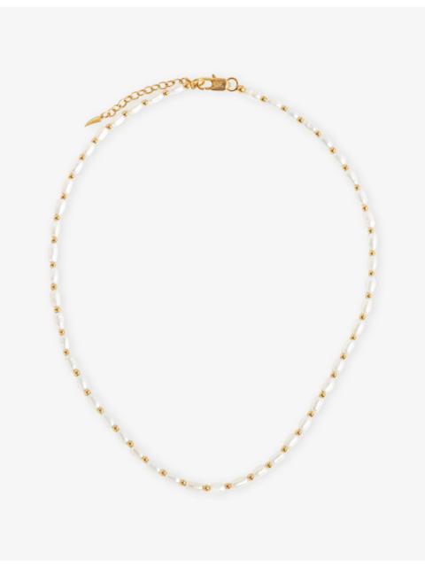 MISSOMA Seed Pearl Beaded 18ct Gold-Plated Brass Choker Necklace