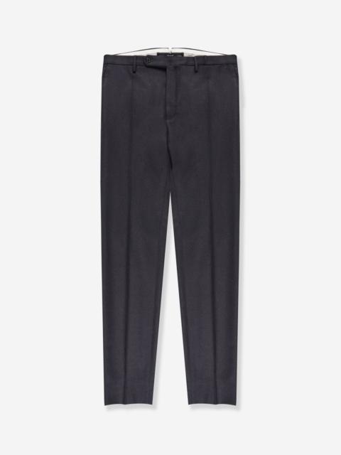 SLOWEAR Slim fit wool and cashmere flannel trousers
