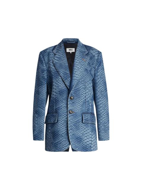 MM6 Maison Margiela MM6 Maison Margiela Blazer 'Blue Wash With Snake Print'