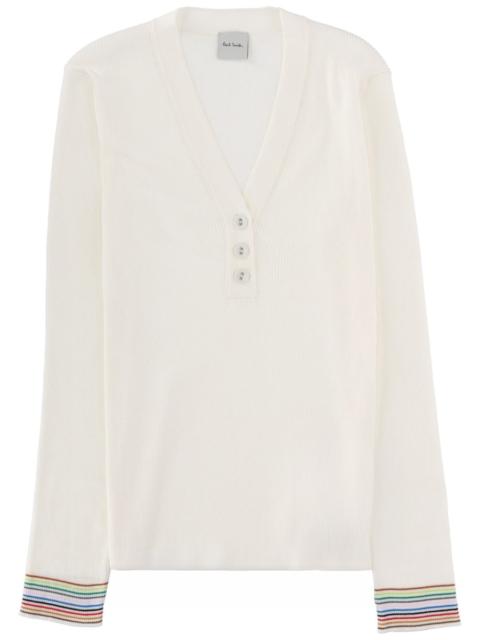 Paul Smith COTTON V-NECK SWEATER