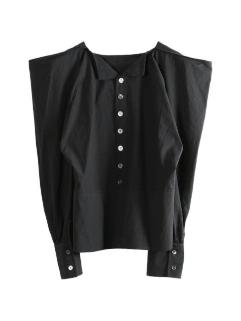 TAO Comme Des Garçons flower-embroidered collar shirt