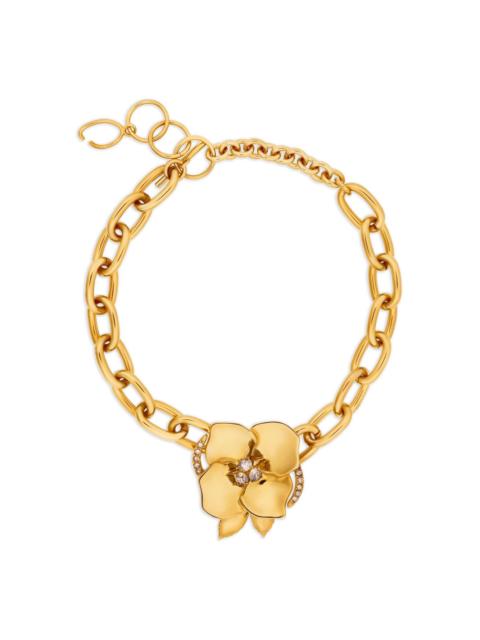 Oscar de la Renta flower chain necklace