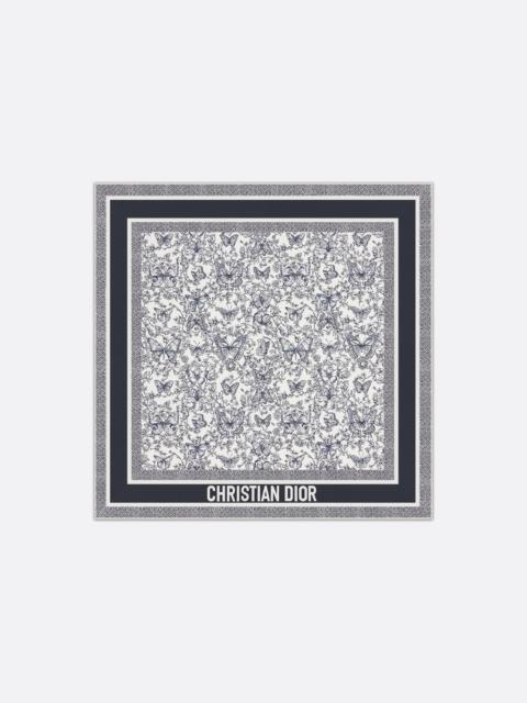 Dior Toile de Jouy Papillon 70 Square Scarf