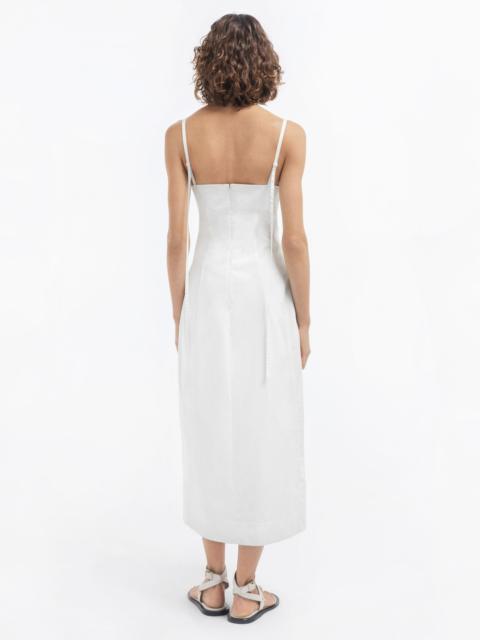 CO Bustier Midi Dress in Cotton Sateen
