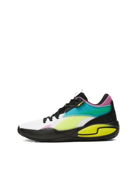 PUMA Court Rider "White/Yellow Alert" sneakers