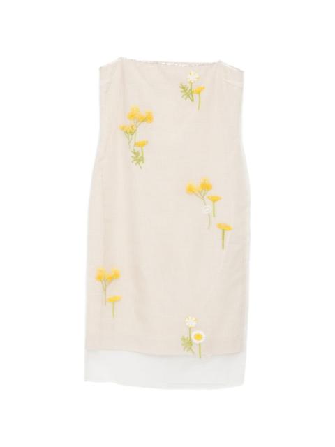 BERNADETTE Rachel floral-embroidered midi dress