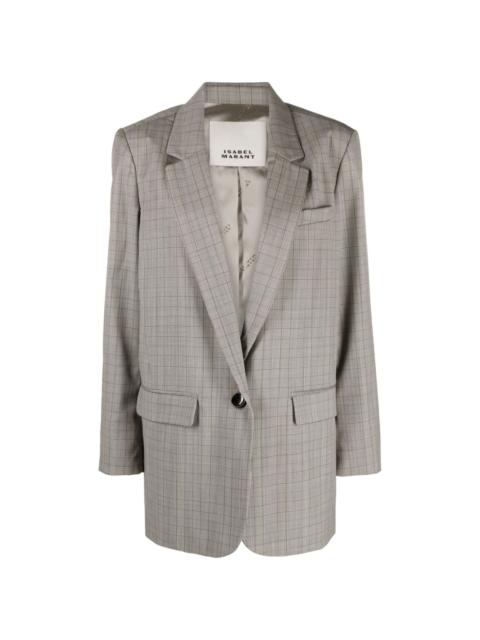 Kenzy checked virgin-wool blazer