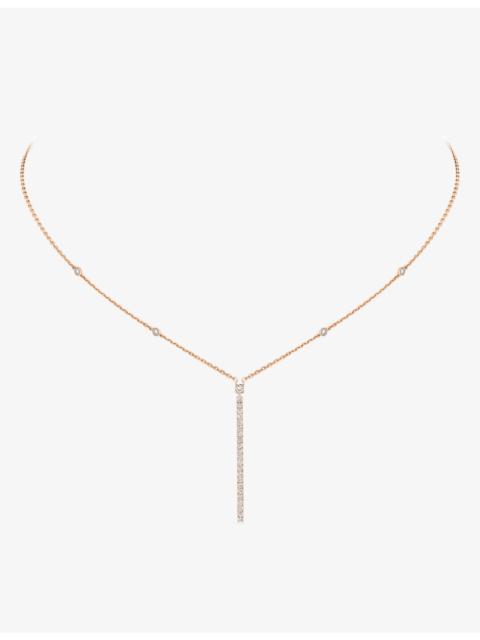 MESSIKA Gatsby Bar 18ct Gold And 0.38ct Diamond Necklace