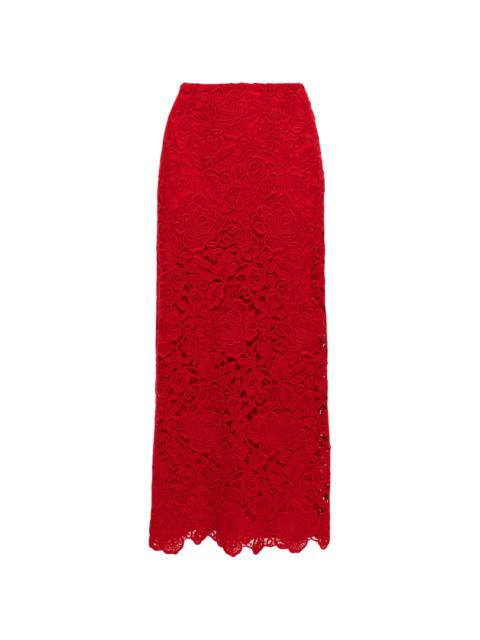 Valentino guipure-lace A-line maxi skirt