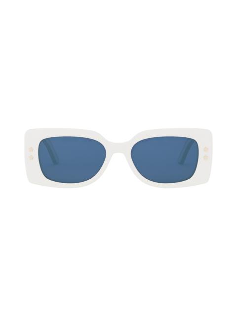 Dior 'DiorPacific S1U 53mm Rectangular Sunglasses in Ivory /Blue at Nordstrom