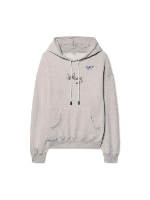 Off-White Gray Bookish Butterfly Hoodie