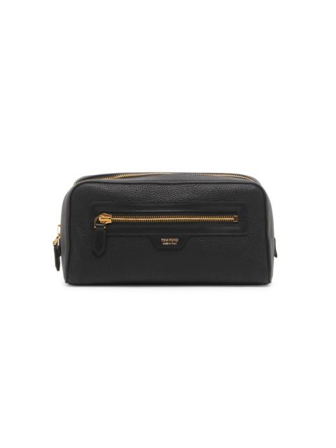 TOM FORD Unisex Soft Grain Leather Smart Toiletry Case - Black