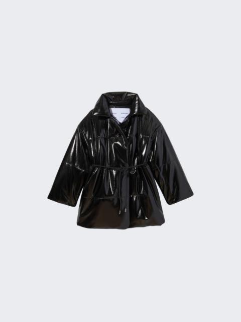 Proenza Schouler Lacquered Canvas Cropped Puffer Coat Black
