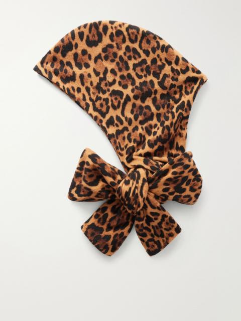ANNA SUI Honey animal-print jersey wrap Leopard print