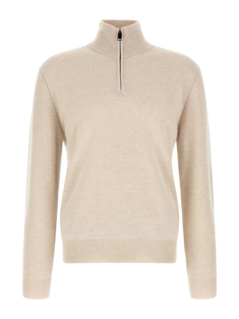 Brioni High Neck Sweater With Zip