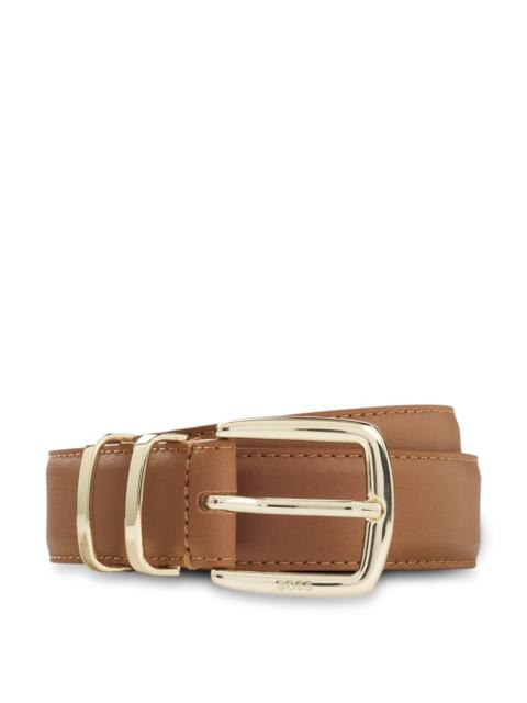 BOSS LEATHER BELT WITH TWIN METAL KEEPER