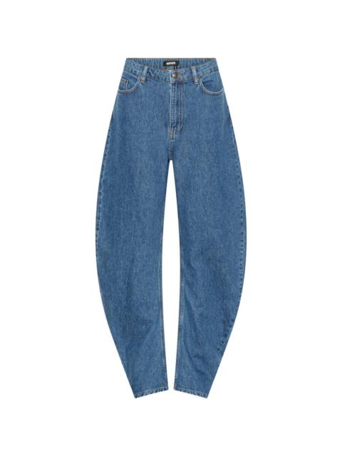 ROTATE draped barrel leg jeans