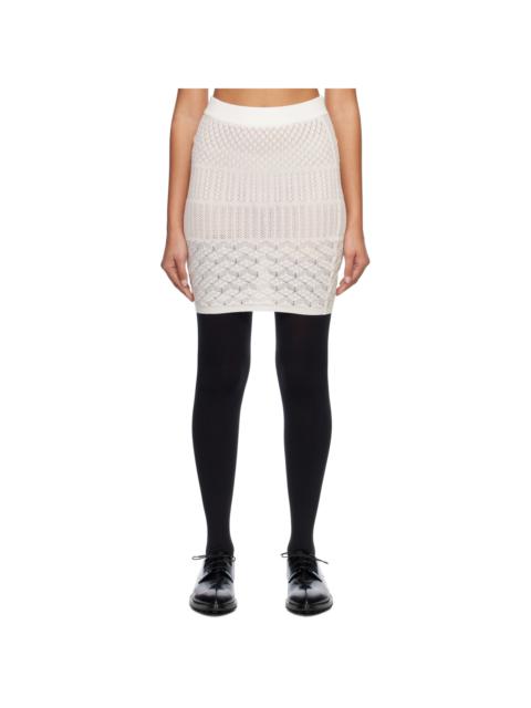 SYSTEM Off-White Semi-Sheer Midi Skirt