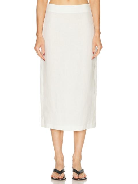 Enza Costa Linen Pencil Skirt