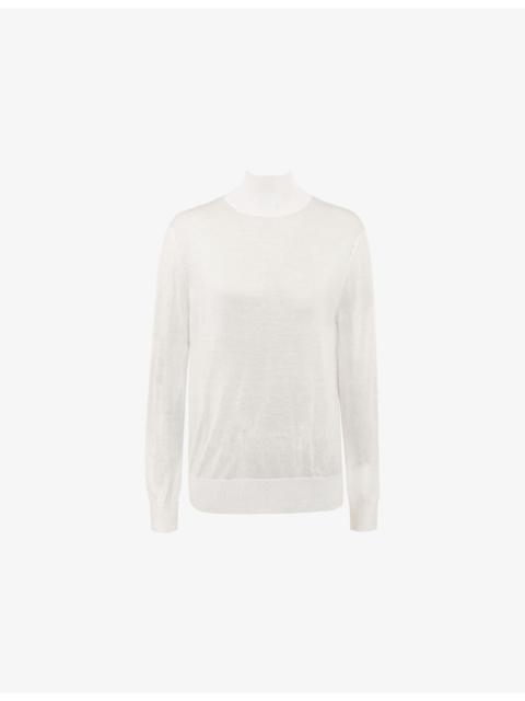 House of CB Angel Polo-Neck Silk and Wool Jumper
