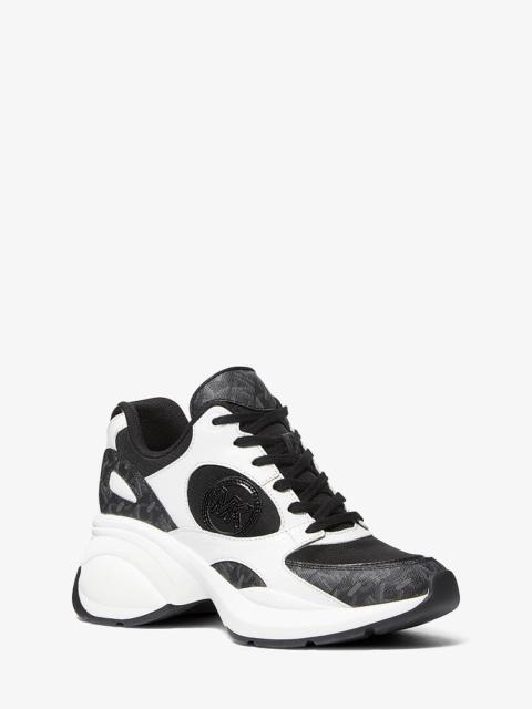 MICHAEL KORS Zuma Empire Signature Logo and Mesh Trainer
