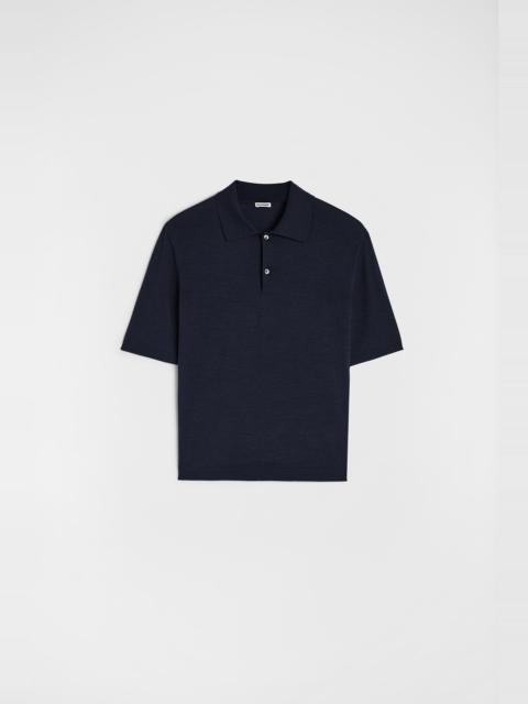 Jil Sander Lightweight Wool Polo T-Shirt