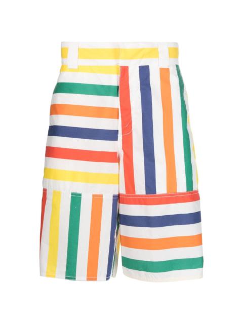 stripe-print shorts