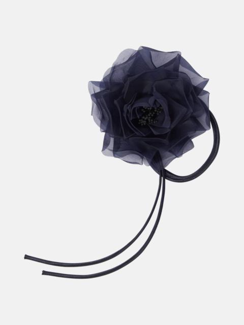 Jessy floral-appliqué silk brooch
