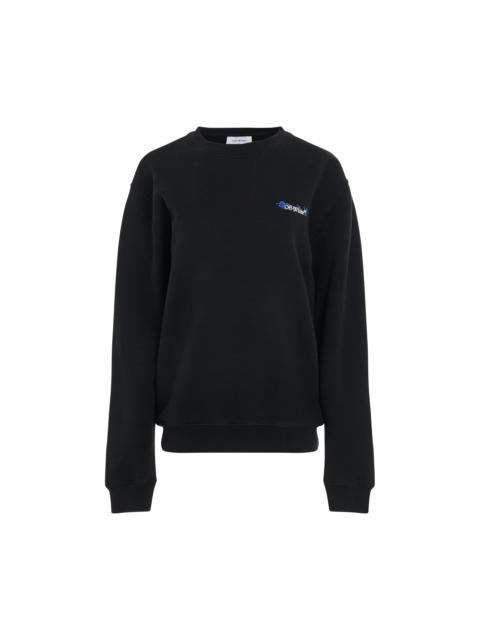 Off-White Embroidered Flower Arrow Sweatshirt in Black