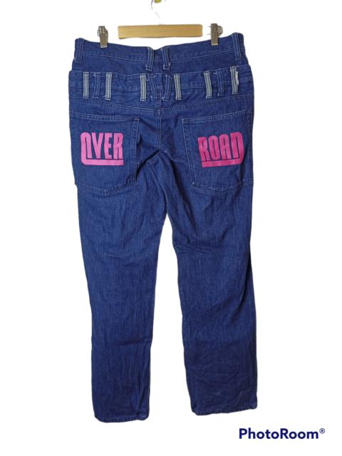 Other Designers Japanese Brand - AMORE PURO Double Waist Big Spellout Back Pocket Jeans