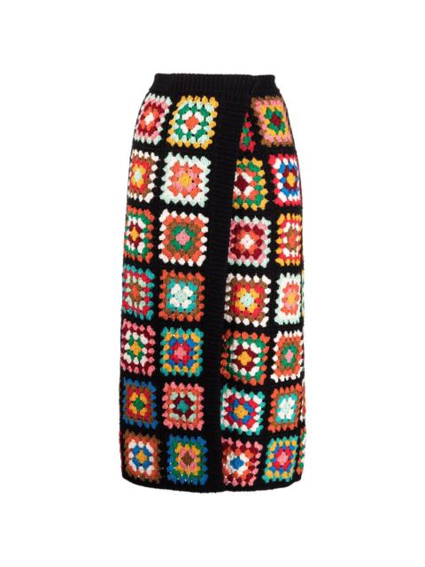 Alanui crochet-design skirt