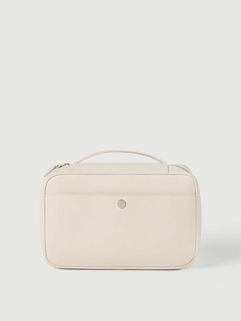 Brunello Cucinelli Fine grain calfskin travel beauty case