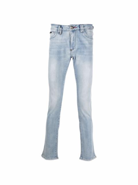 PHILIPP PLEIN logo-plaque slim-cut jeans