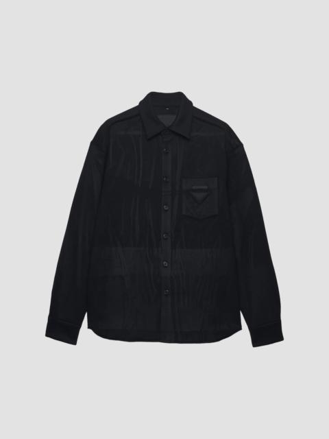 Prada Men's Wool and Cashmere Shirt - Black