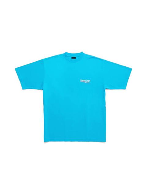 BALENCIAGA Political Campaign T-shirt Large Fit  in Blue Sky