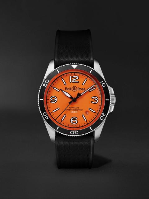 BR V2-92 Orange Limited Edition Automatic 41mm Stainless Steel and Rubber Watch, Ref.No. BRV292-O-ST
