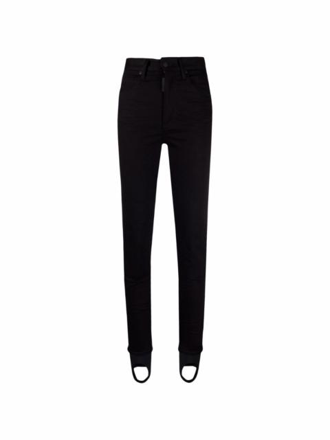 high-rise stirrup jeans